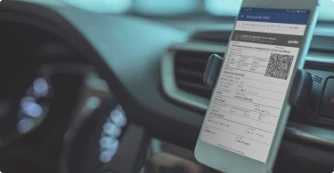 Imagem de um interior de um veiculo